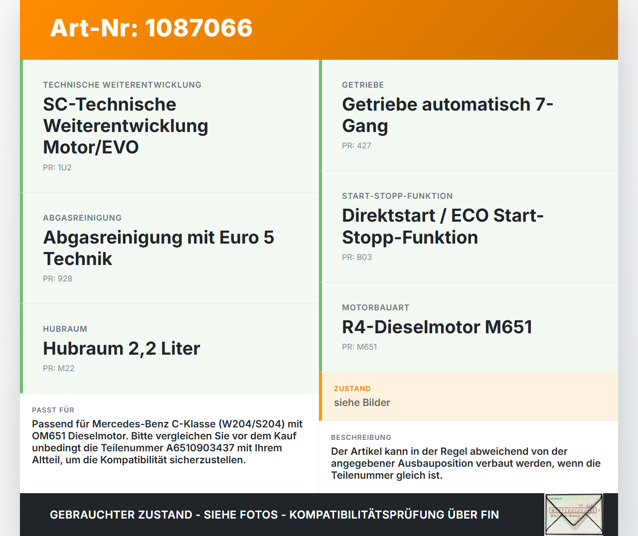 Mercedes S204 W204 11-15  CDI 2,1 125KW Ansaugrohr Ladeluftschlauch Luftschlauch Pos.1 Mercedes S204 W204 11-15... Vorschau 3