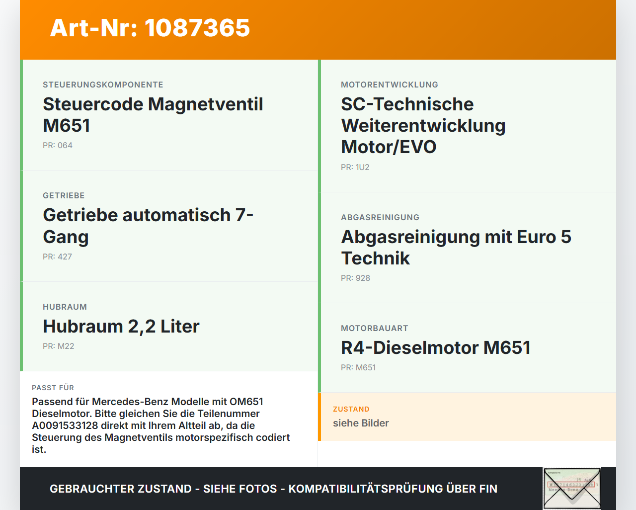 Mercedes S204 W204 11-15  CDI 2,1 125KW Druckwandler Magnetventil Unterdruckventil Turbo Mercedes S204 W204 11-15... Vorschau 3