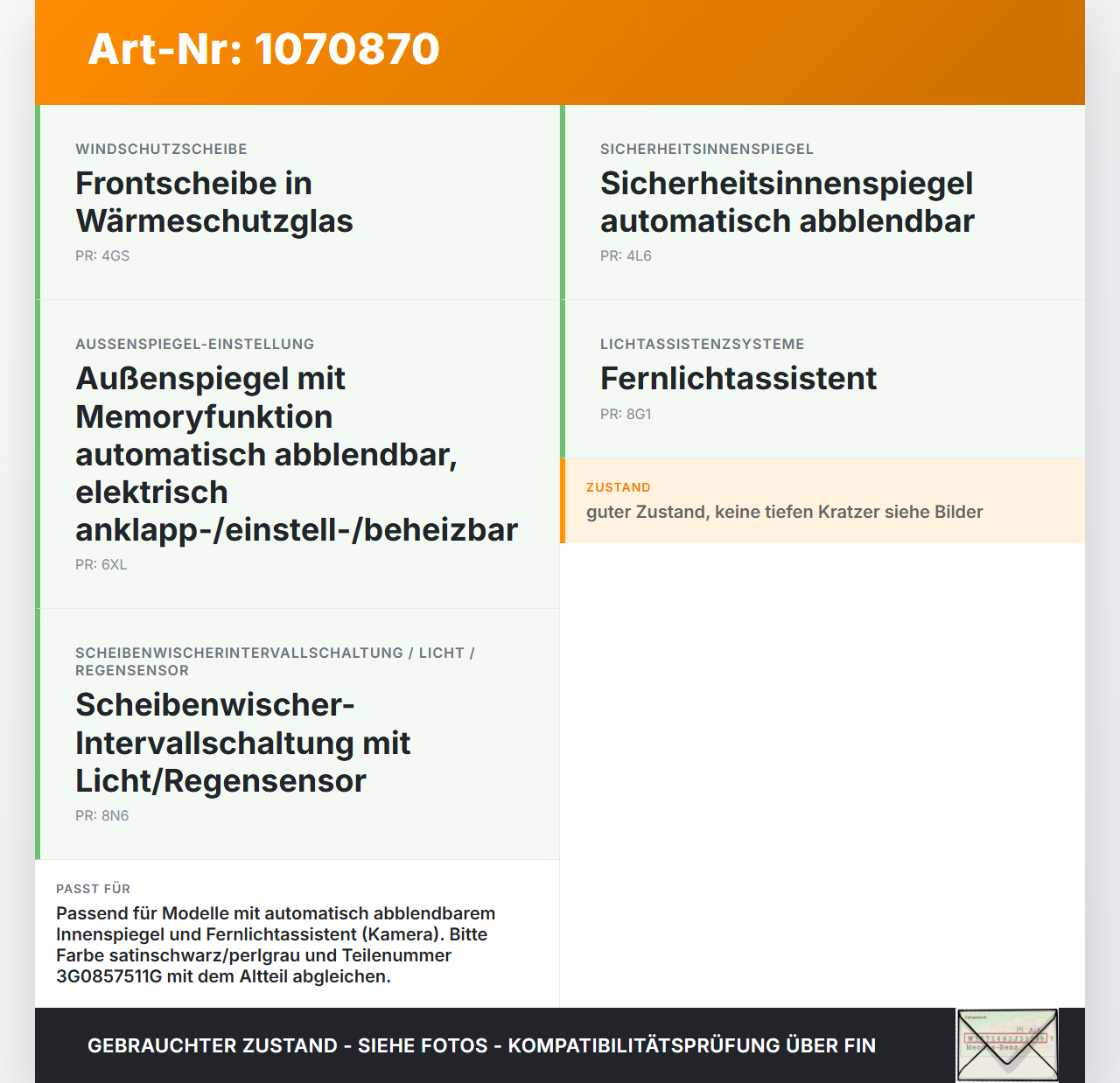Skoda Octavia 17-20 Innenspiegel Rückspiegel Spiegel Innen satinschwarz perlgrau Kamera Skoda Octavia 17-20... Vorschau 3