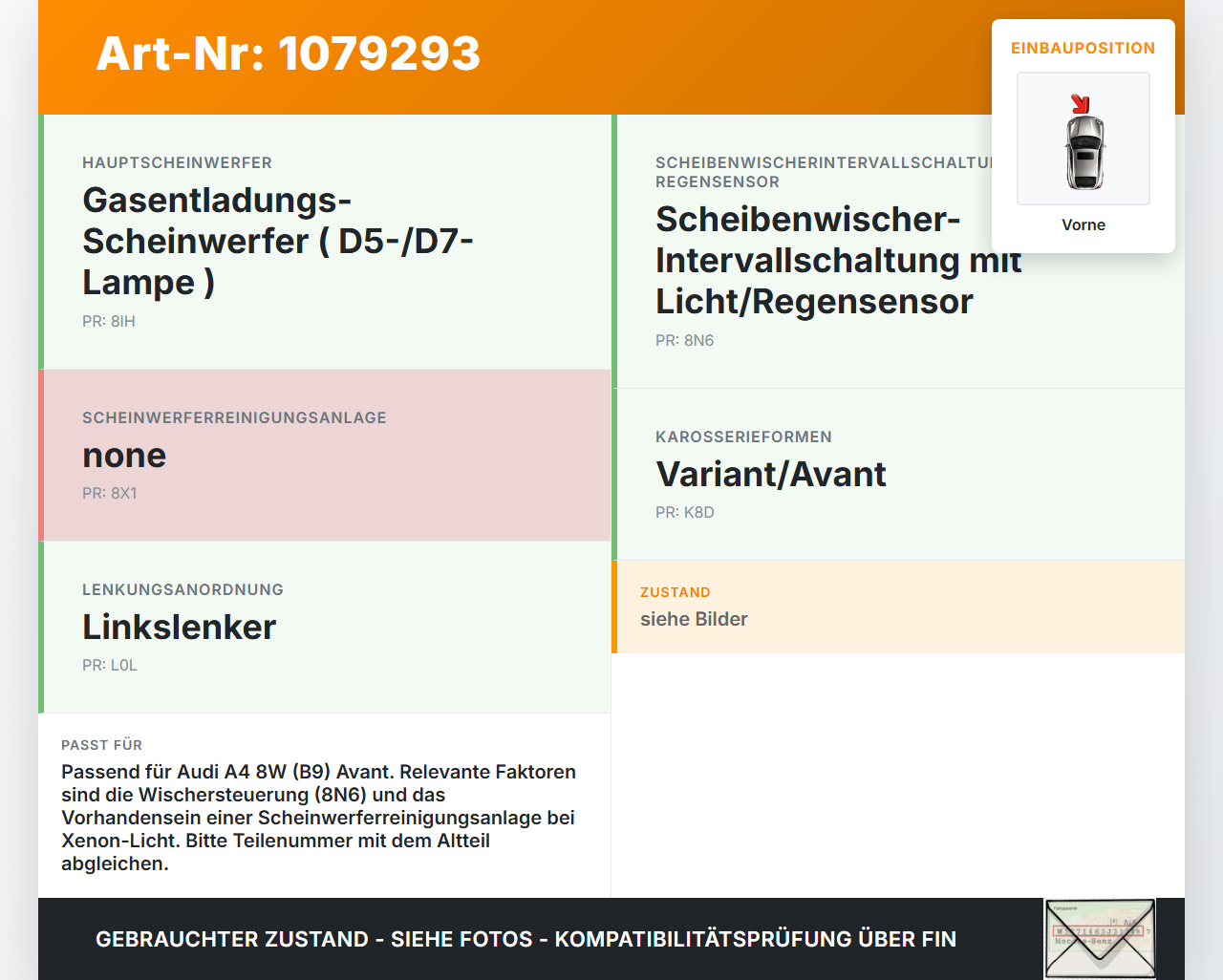 Audi A4 8W 15-19 Waschwasserpumpe Wischwasserpumpe Waschpumpe Vorne Audi A4 8W 15-19 27.06.2016 gebraucht Vorschau 3