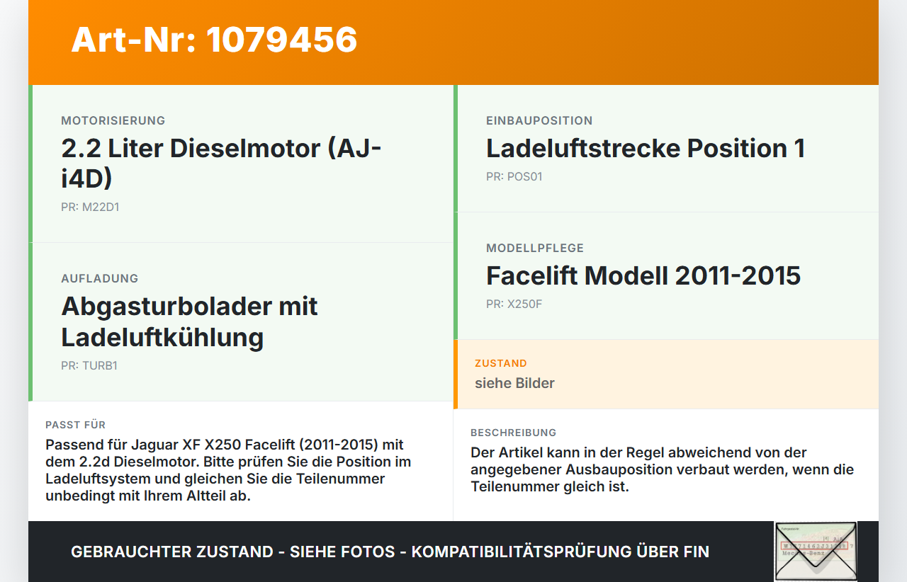 Jaguar XF X250 11-15 2,2d 140KW Ansaugrohr Ladeluftschlauch Luftschlauch Pos.1 Jaguar XF X250 11-15 25.06.2012 gebraucht Vorschau 3