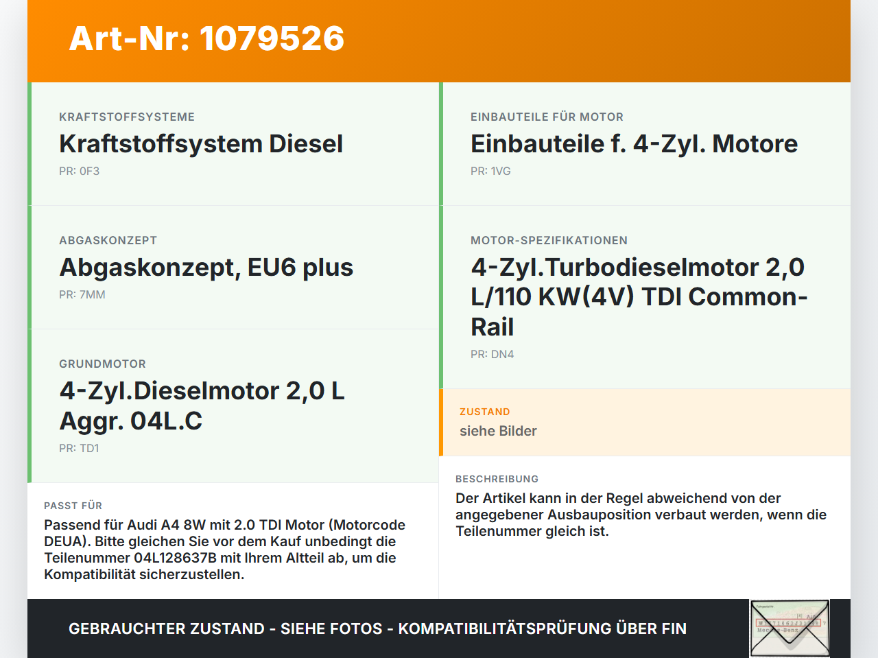 Audi A4 8W 15-19 TDI 2,0 110KW Ladeluftstutzen Drosselklappenstutzen Audi A4 8W 15-19 27.06.2016 04L128637B gebraucht Vorschau 3