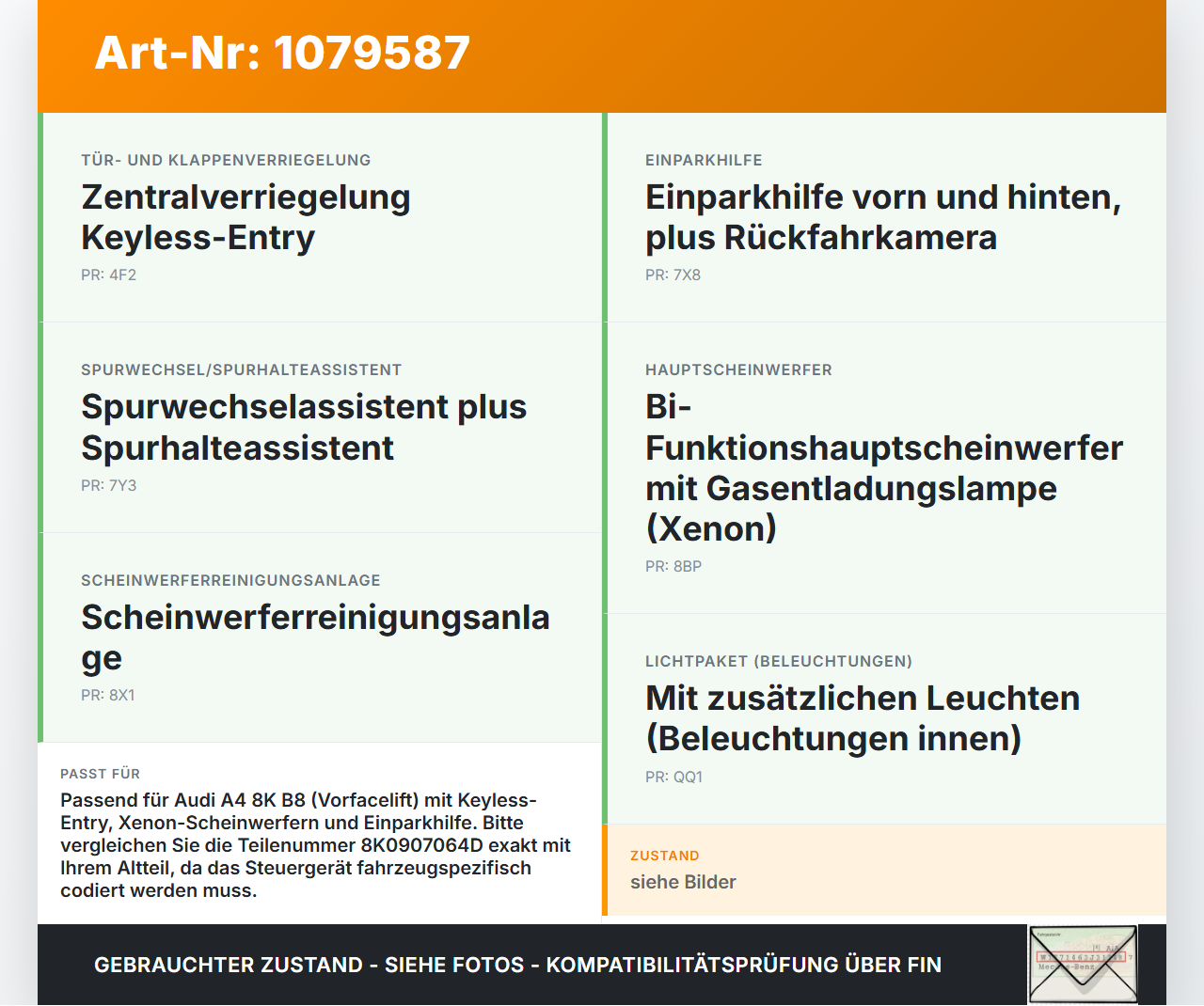 Audi A4 8K B8 07-11 Steuergerät SG Bordnetzsteuergerät Komfortsteuergerät Audi A4 8K B8 07-11 26.10.2007 8K0907064D... Vorschau 3