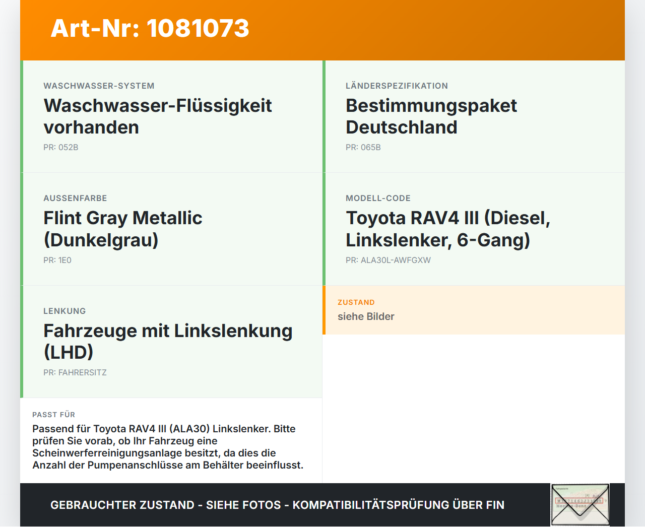 Toyota RAV4 III CA30W 06-13 D-4D 2,2 130KW Waschwasserbehälter Wasserbehälter Wischwasserbehälter Toyota RAV4 III... Vorschau 3