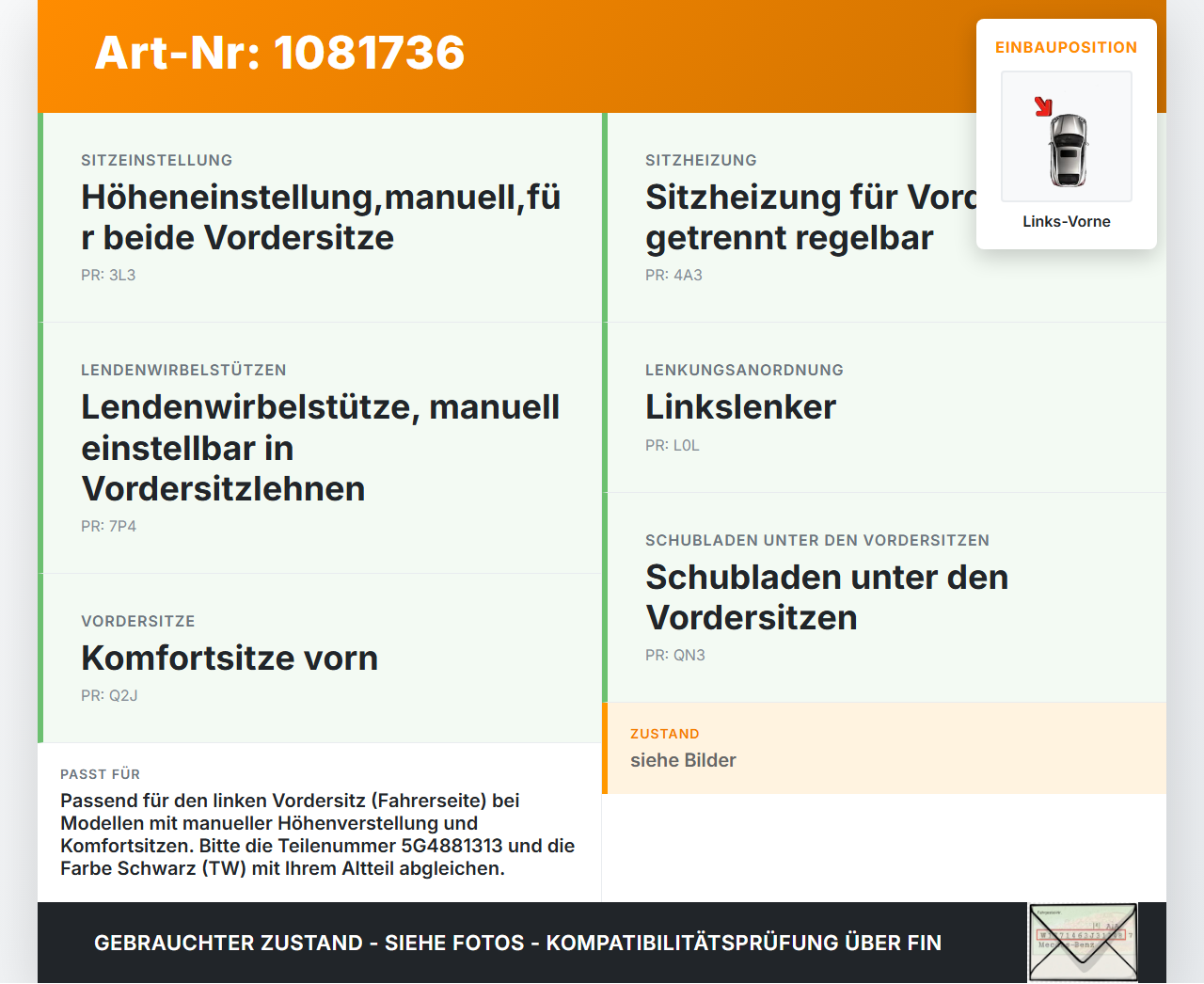 VW Golf 7 VII 5G 12-17 5T Blende Innen Verkleidung für Fahrer Sitz Links Vorne VW Golf 7 VII 5G 12-17 06.05.2013... Vorschau 3