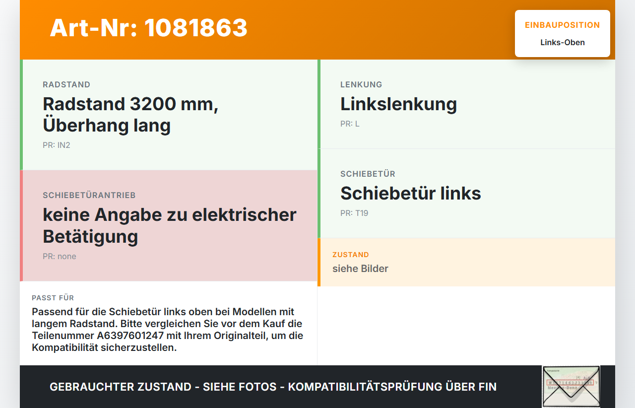 Mercedes Viano Vito W639 03-10 Führungsrolle für Schiebetür Links Oben Mercedes Viano Vito W639 03-10 01.07.2004... Vorschau 3