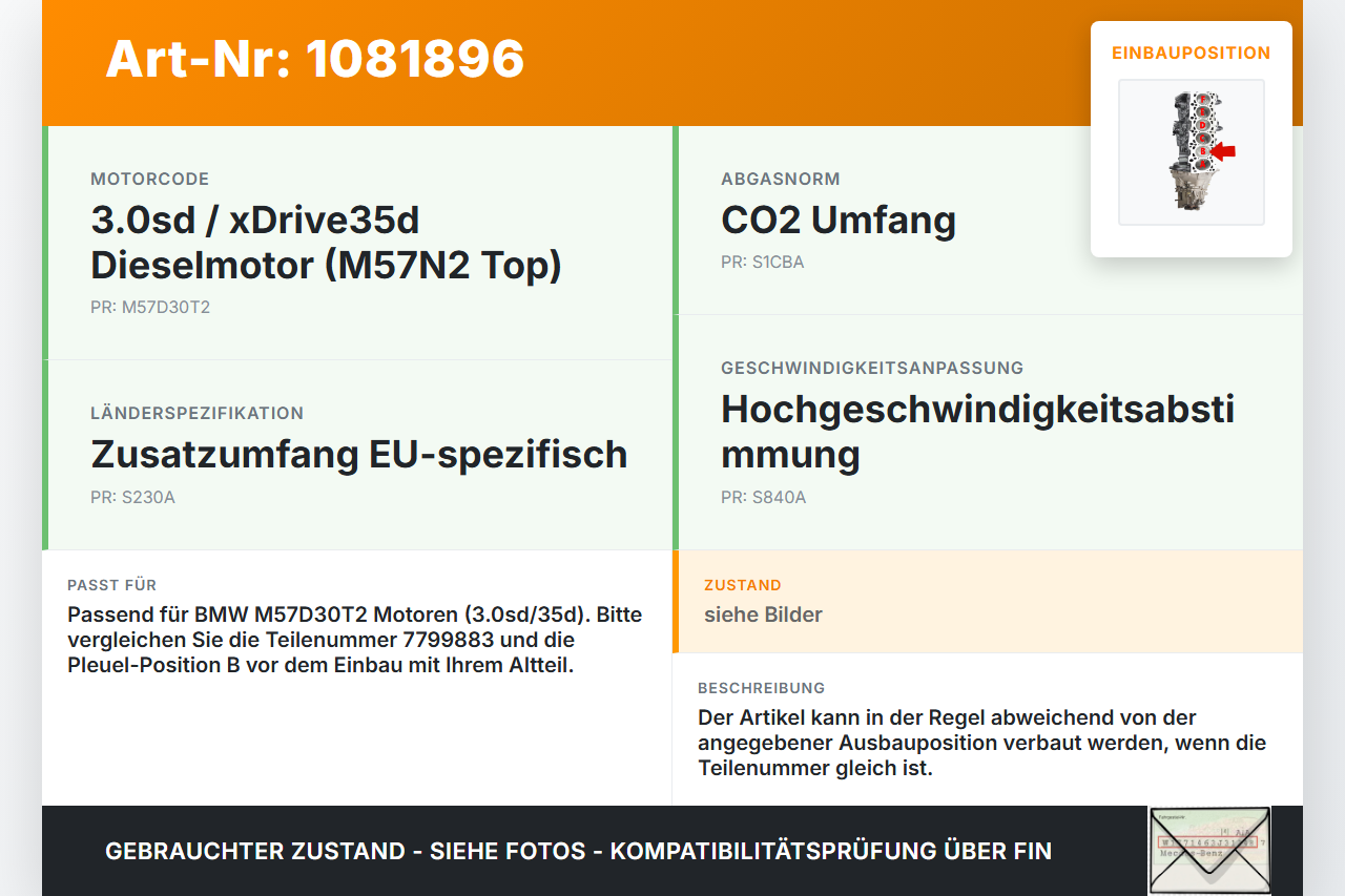 BMW X5 E70 07-10 3,0d 210KW M57D30T2 Kolben mit Pleuel Pos B BMW X5 E70 07-10 01.10.2008 7799883 11257799883... Vorschau 3