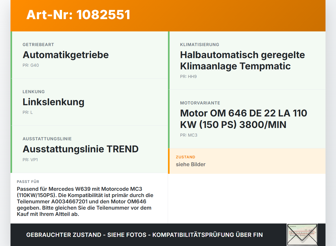 Mercedes Viano Vito W639 03-10 CDI 2,2 110KW Servopumpe Hydraulikpumpe für Lenkung Mercedes Viano Vito W639 03-10... Vorschau 3