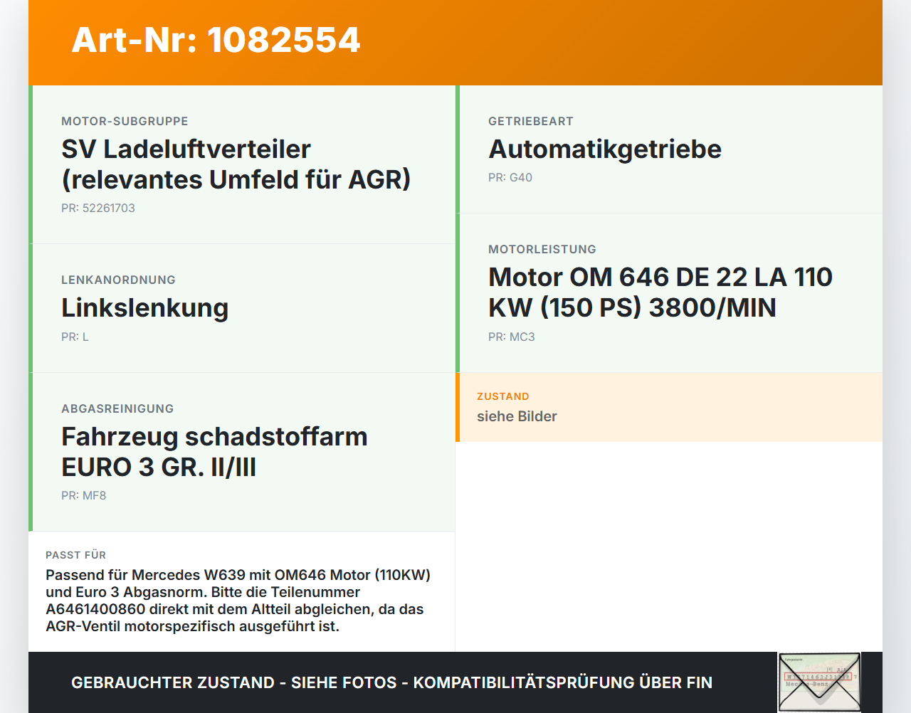 Mercedes Viano Vito W639 03-10 CDI 2,2 110KW 646982 Abgasrückführventil EGR AGR Ventil Mercedes Viano Vito W639... Vorschau 3