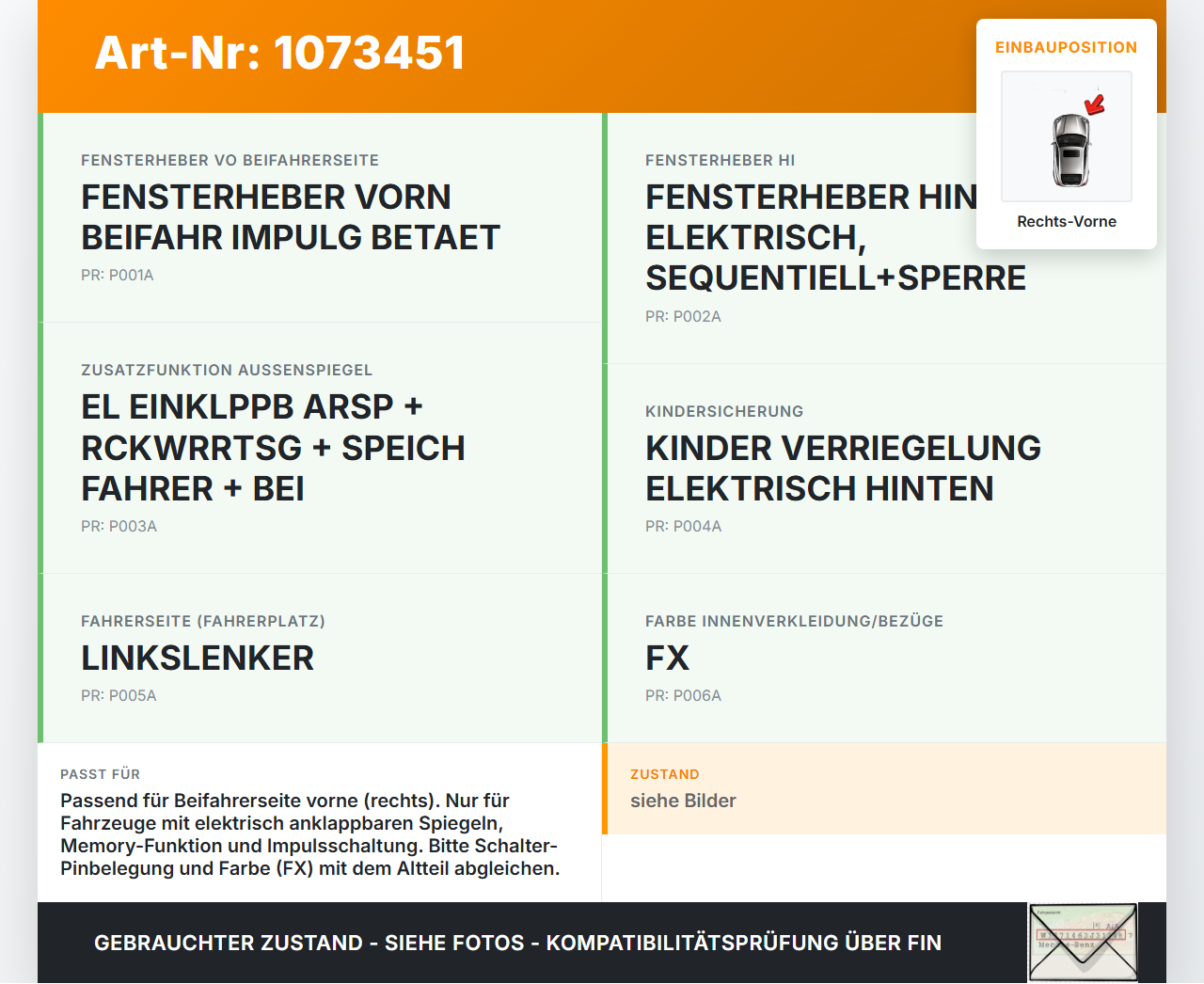 Citroen C4 Grand Picasso 06-10 Van Fensterheberschalter Schalter Rechts Vorne Citroen C4 Grand Picasso 06-10... Vorschau 3