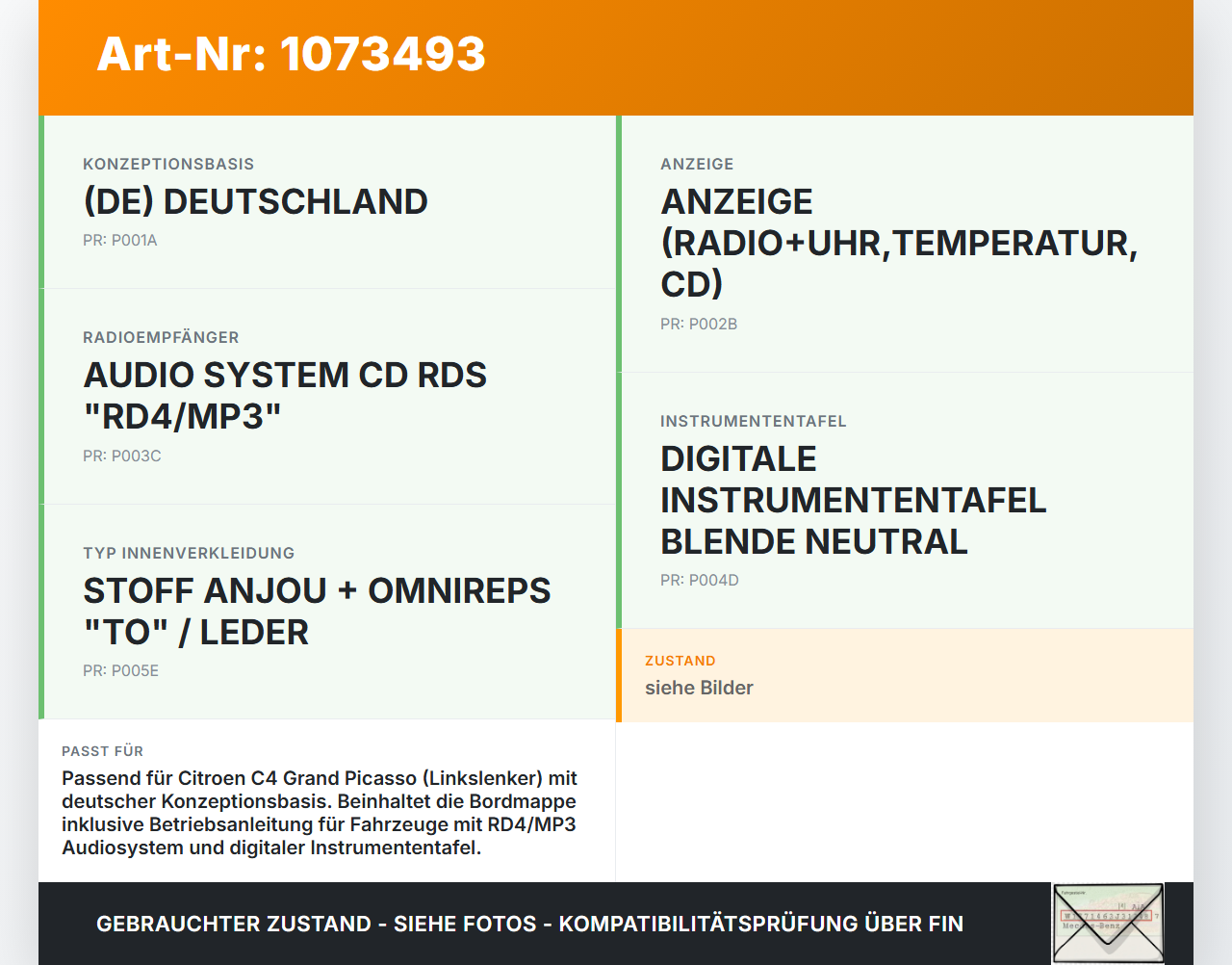 Citroen C4 Grand Picasso 06-10 Serviceheft Betriebsanleitung Anleitung Bordmappe Citroen C4 Grand Picasso 06-10... Vorschau 3