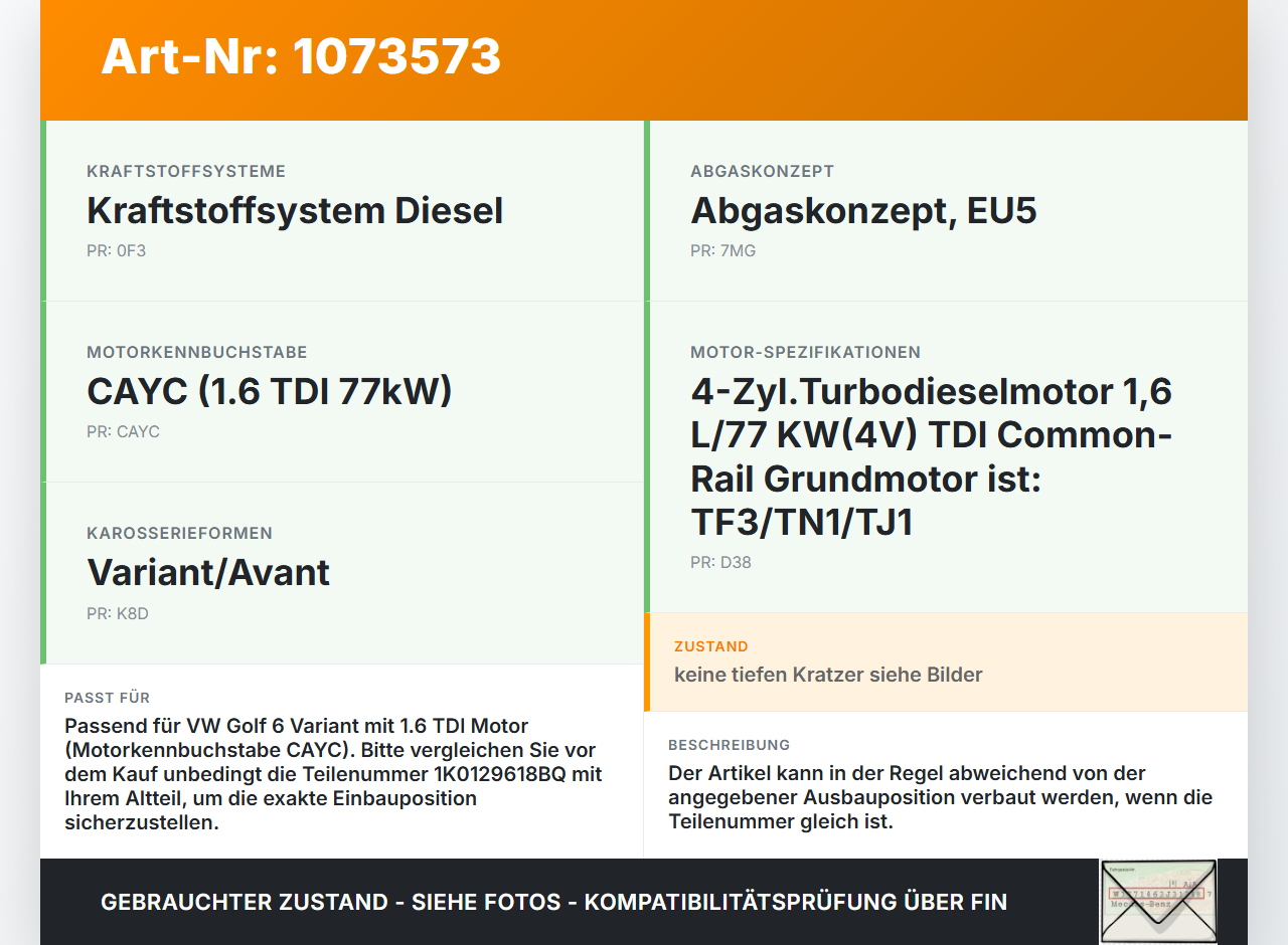 VW Golf 6 VI Variant 08-13 TDI 1,6 77KW Ansaugrohr Ladeluftschlauch Luftschlauch Pos.1 VW Golf 6 VI Variant 08-13... Vorschau 3
