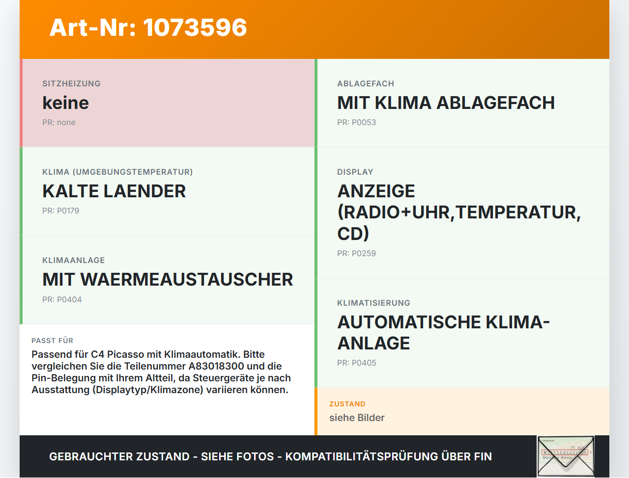Citroen C4 Grand Picasso 06-10 Steuergerät SG Clim BCC CEM00 für Klima Heizung Citroen C4 Grand Picasso 06-10... Vorschau 3