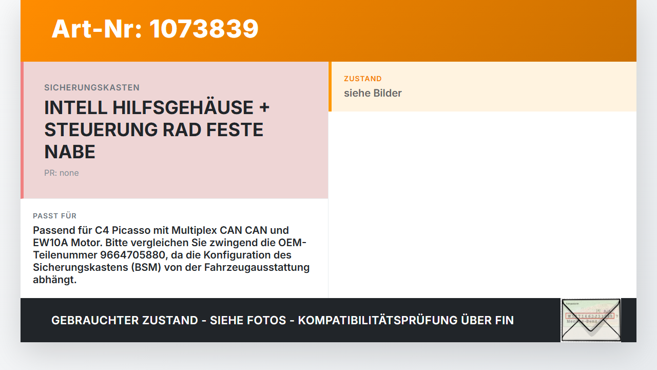 Citroen C4 Grand Picasso 06-10 Steuergerät Sicherungskasten Zentralelektrik BSI 04EV Citroen C4 Grand Picasso 06-10... Vorschau 3