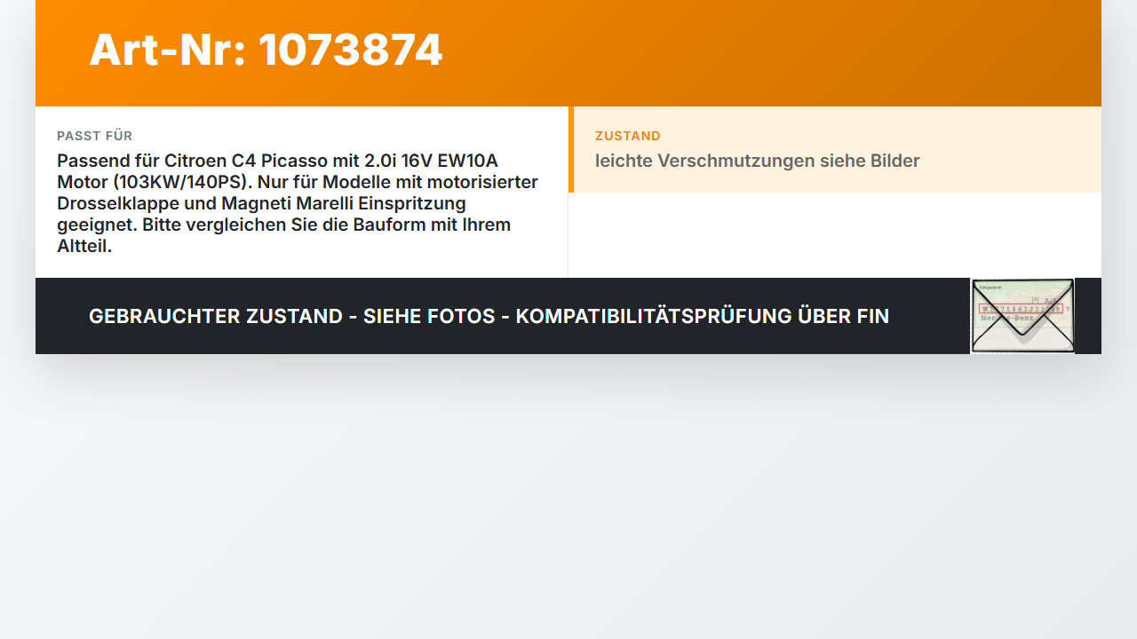 Citroen C4 Grand Picasso 06-10 1997 103KW EW10A Ansaugbrücke Ansaugkrümmer Citroen C4 Grand Picasso 06-10... Vorschau 3