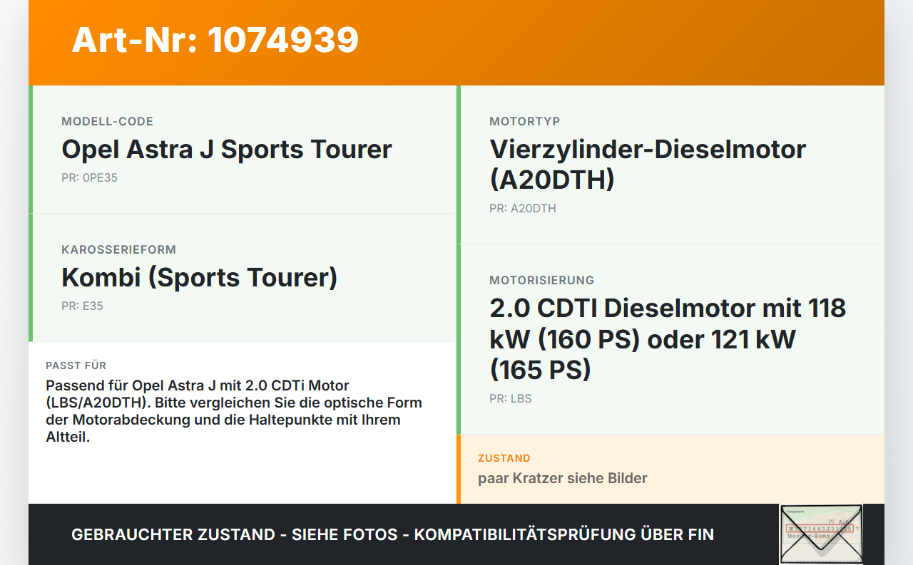 Opel Astra J 12-18 CDTi 2,0 121KW A20DTH Abdeckung für Motor Deckel Motorabdeckung Opel Astra J 12-18 01.01.2013... Vorschau 3
