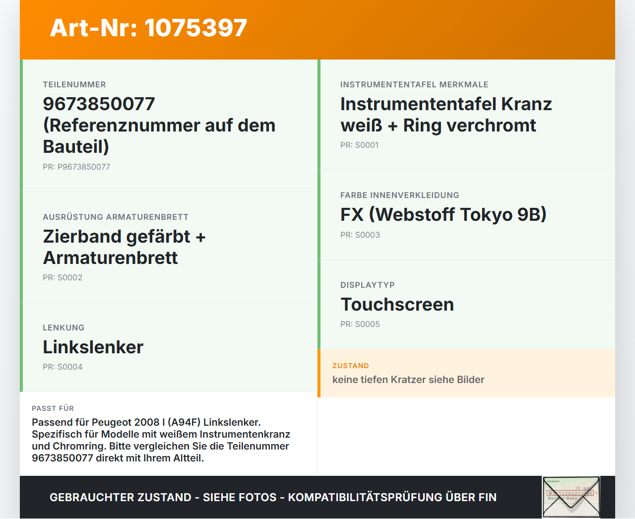 Peugeot 2008 I CU 13-16 Verkleidung Tacho Tachoblende Abdeckung Armaturenbrett Peugeot 2008 I CU 13-16 30.09.2013... Vorschau 3