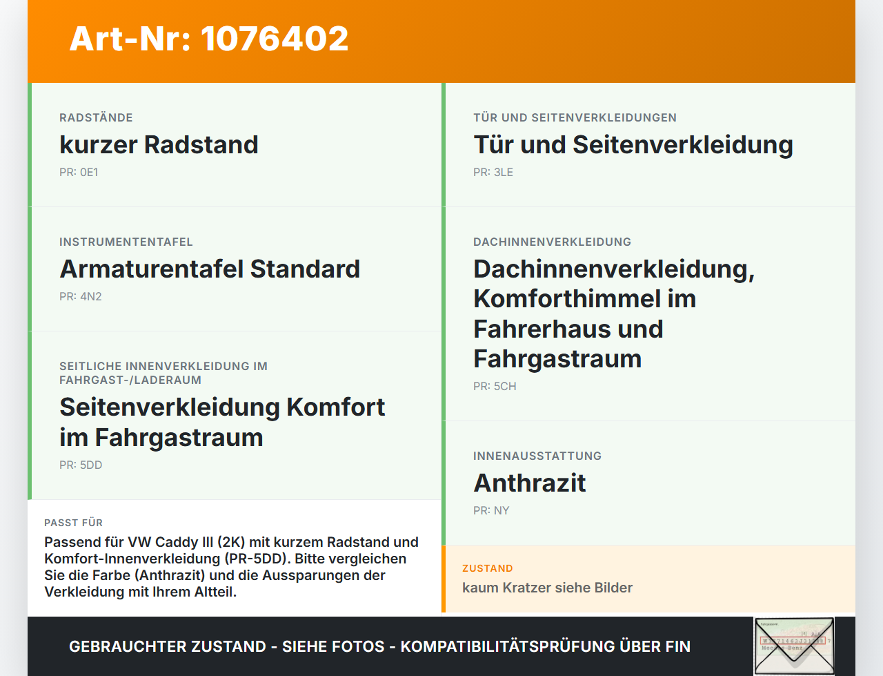 VW Caddy III 2K 10-15 Verkleidung Airbagabdeckung VW Caddy III 2K 10-15 22.12.2011 gebraucht Vorschau 3