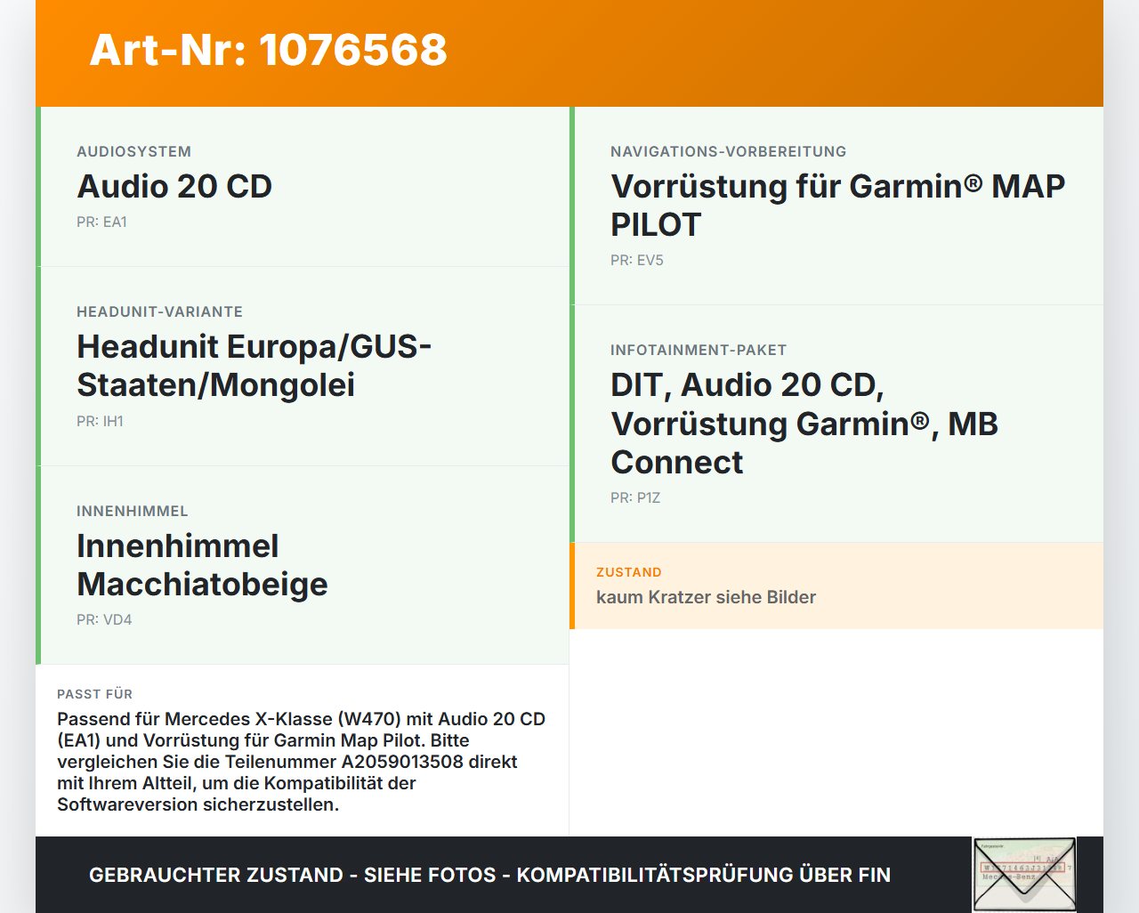 Mercedes X-Kl 470 X220d 17-20 Bildschirm Display Monitor NTG5 ZD 7 Mercedes X-Kl 470 X220d 17-20 27.10.2017... Vorschau 3