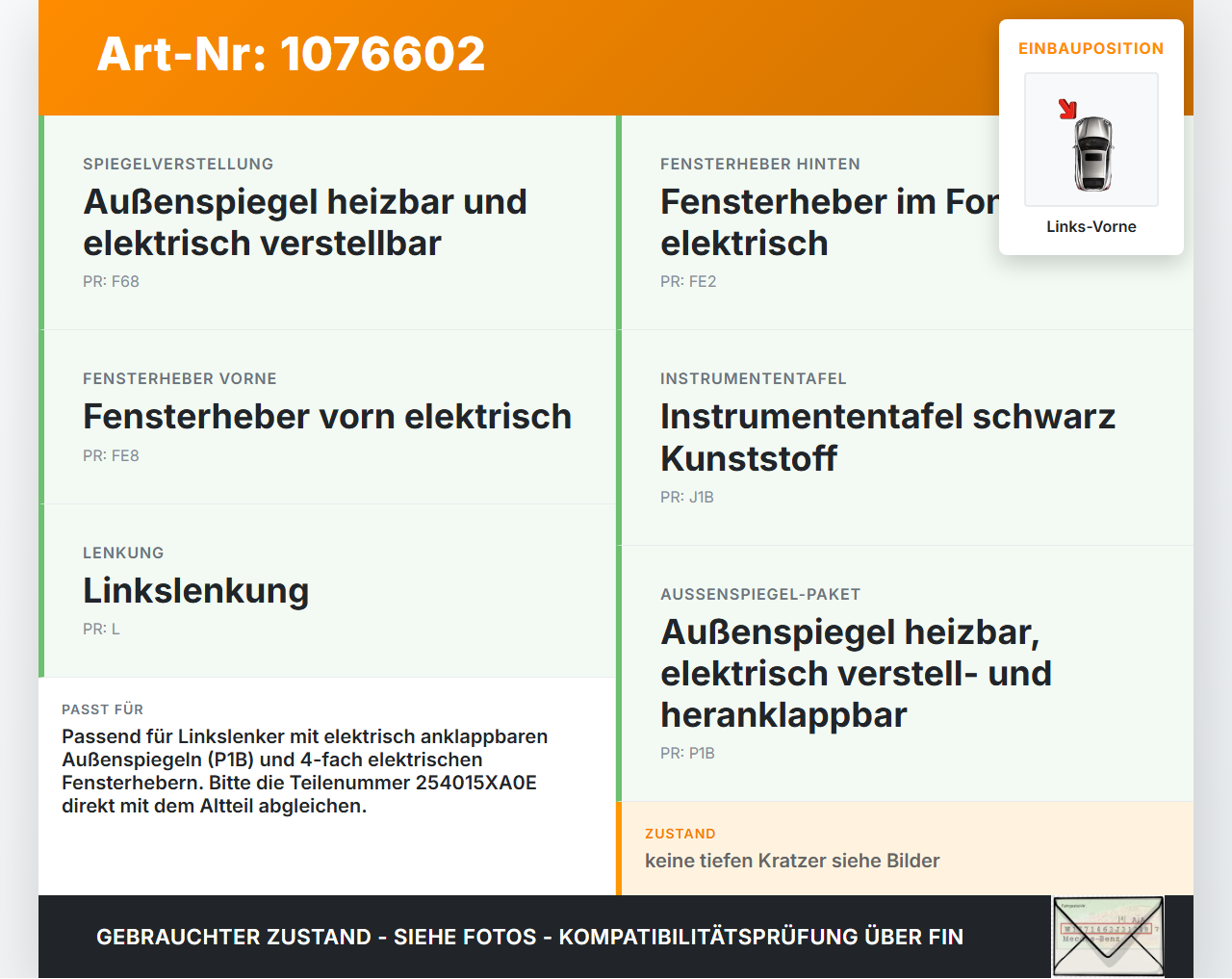 Mercedes X-Kl 470 X220d 17-20 Fensterheberschalter Schalter Links Vorne Mercedes X-Kl 470 X220d 17-20 27.10.2017... Vorschau 3
