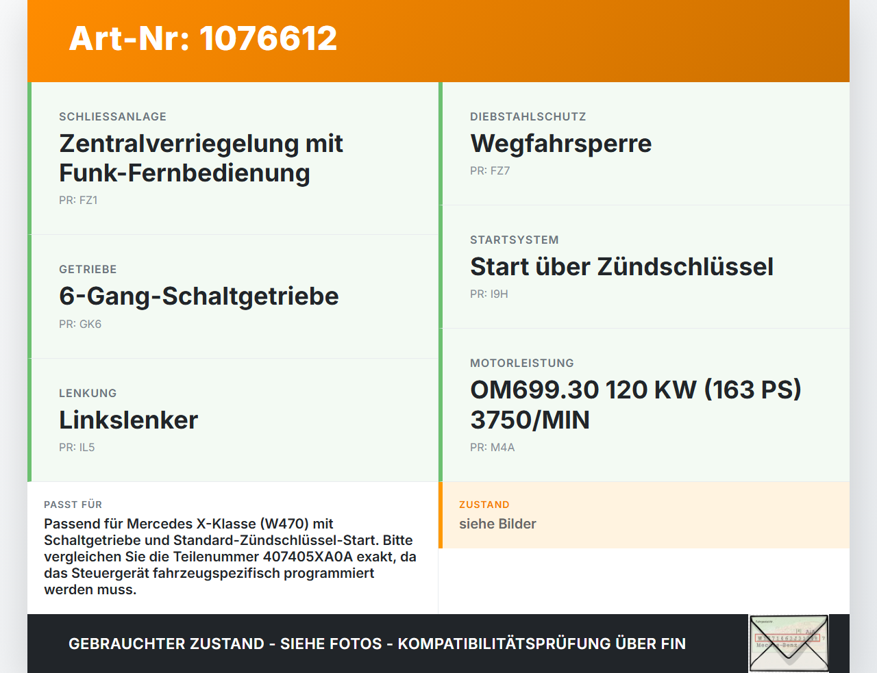 Mercedes X-Kl 470 X220d 17-20 Steuergerät ECU Modul Wegfahrsperre Mercedes X-Kl 470 X220d 17-20 27.10.2017... Vorschau 3