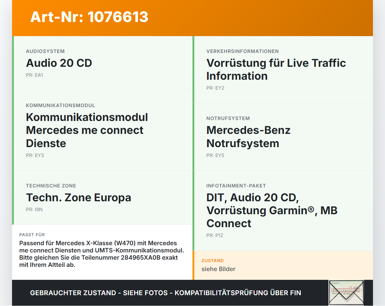 Mercedes X-Kl 470 X220d 17-20 Steuergerät ECU Modul UMTS Remote Mobilily Service SG Mercedes X-Kl 470 X220d 17-20... Vorschau 3