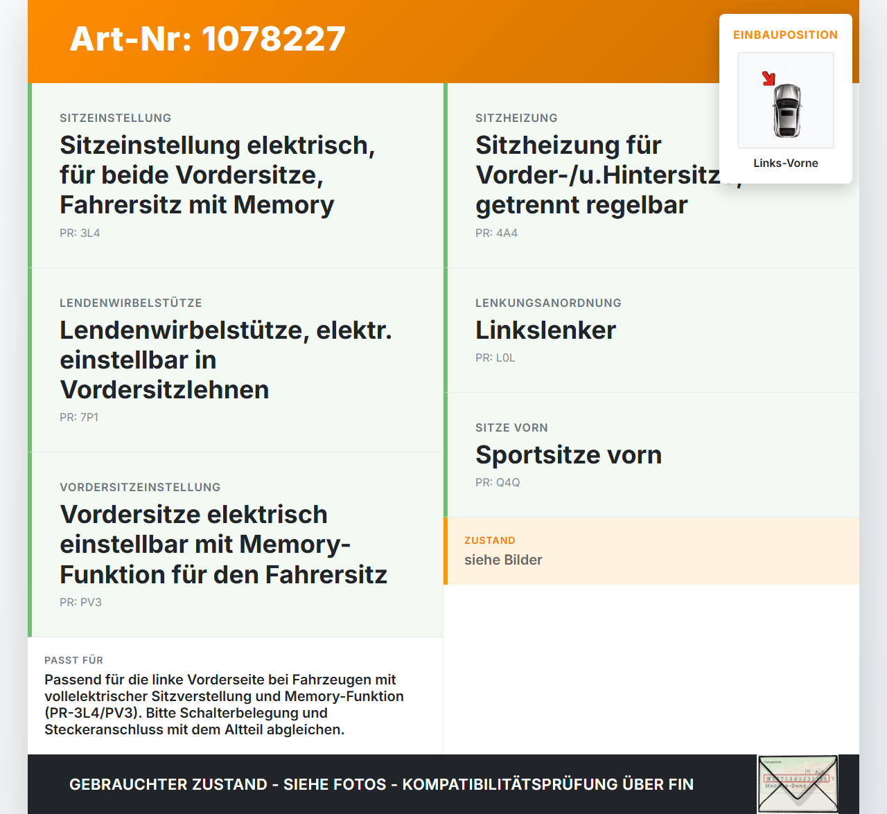 Audi A5 RS5 8T 12-15 Schalter Sitzverstellung Links Vorne Audi A5 RS5 8T 12-15 20.08.2013 03465320 8K0959747B gebraucht Vorschau 3