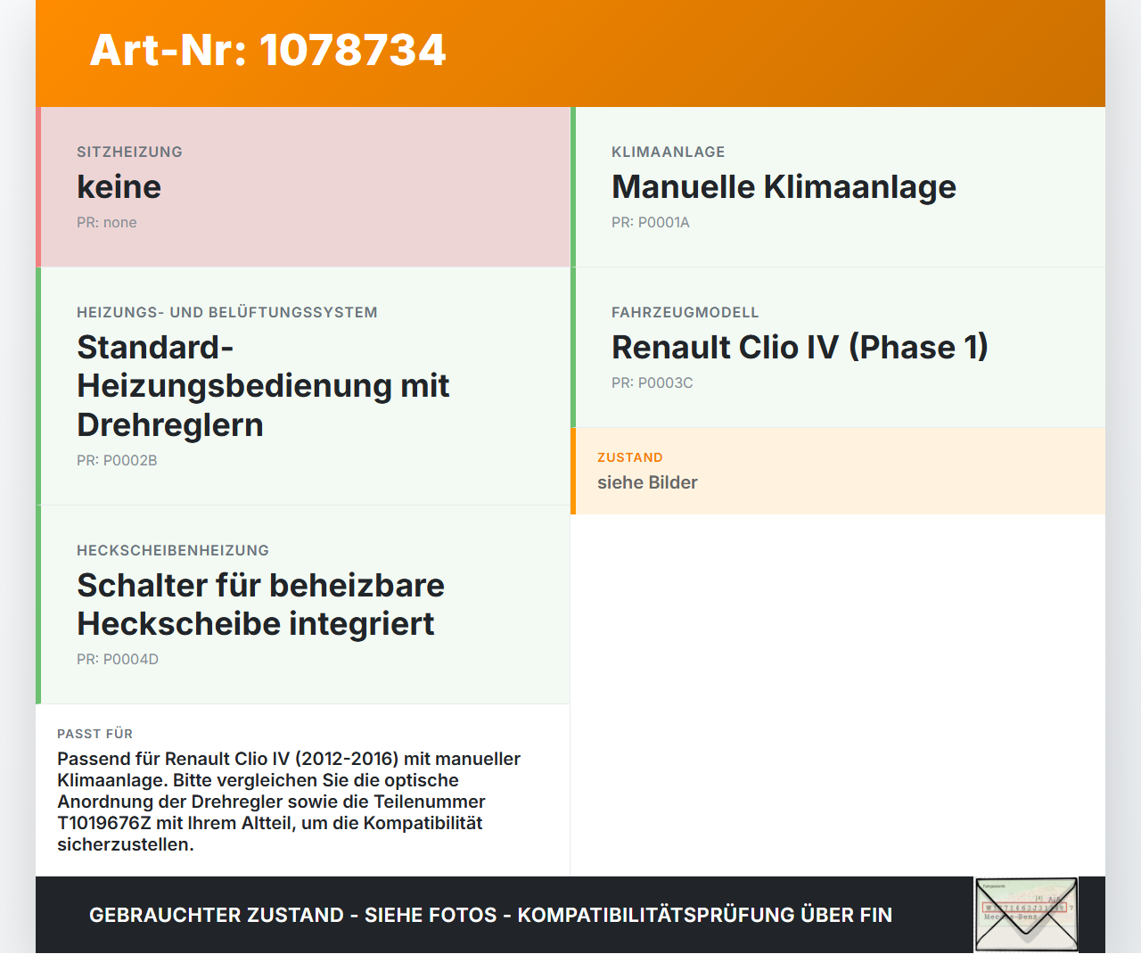 Renault Clio IV BH 12-16 Bedienteil Bedienelement Klimabedienteil Renault Clio IV BH 12-16 23.12.2013 T1019676Z... Vorschau 3