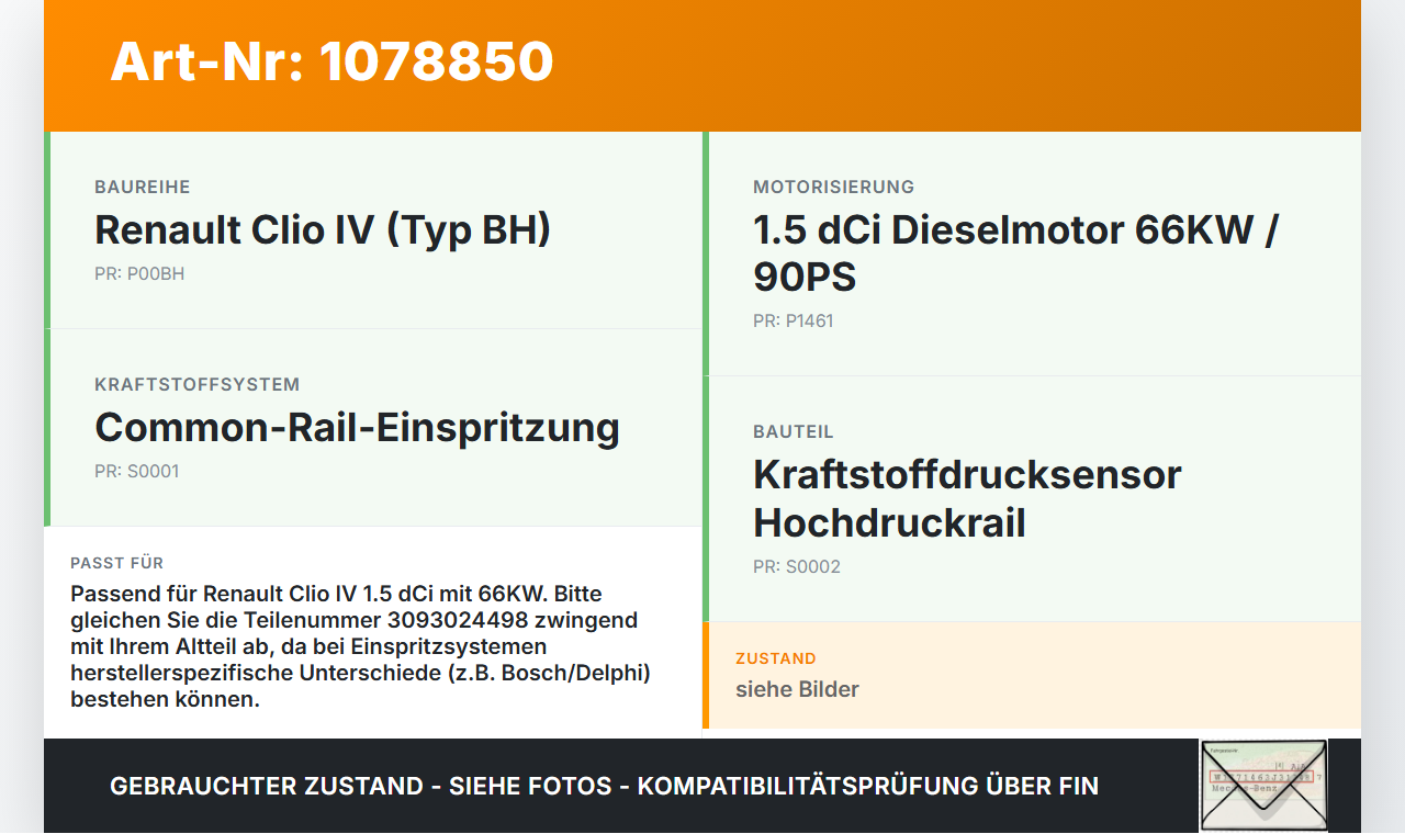 Renault Clio IV BH 12-16 dCi 1,5 66KW Railsensor Drucksensor Renault Clio IV BH 12-16 23.12.2013 0281006241... Vorschau 3
