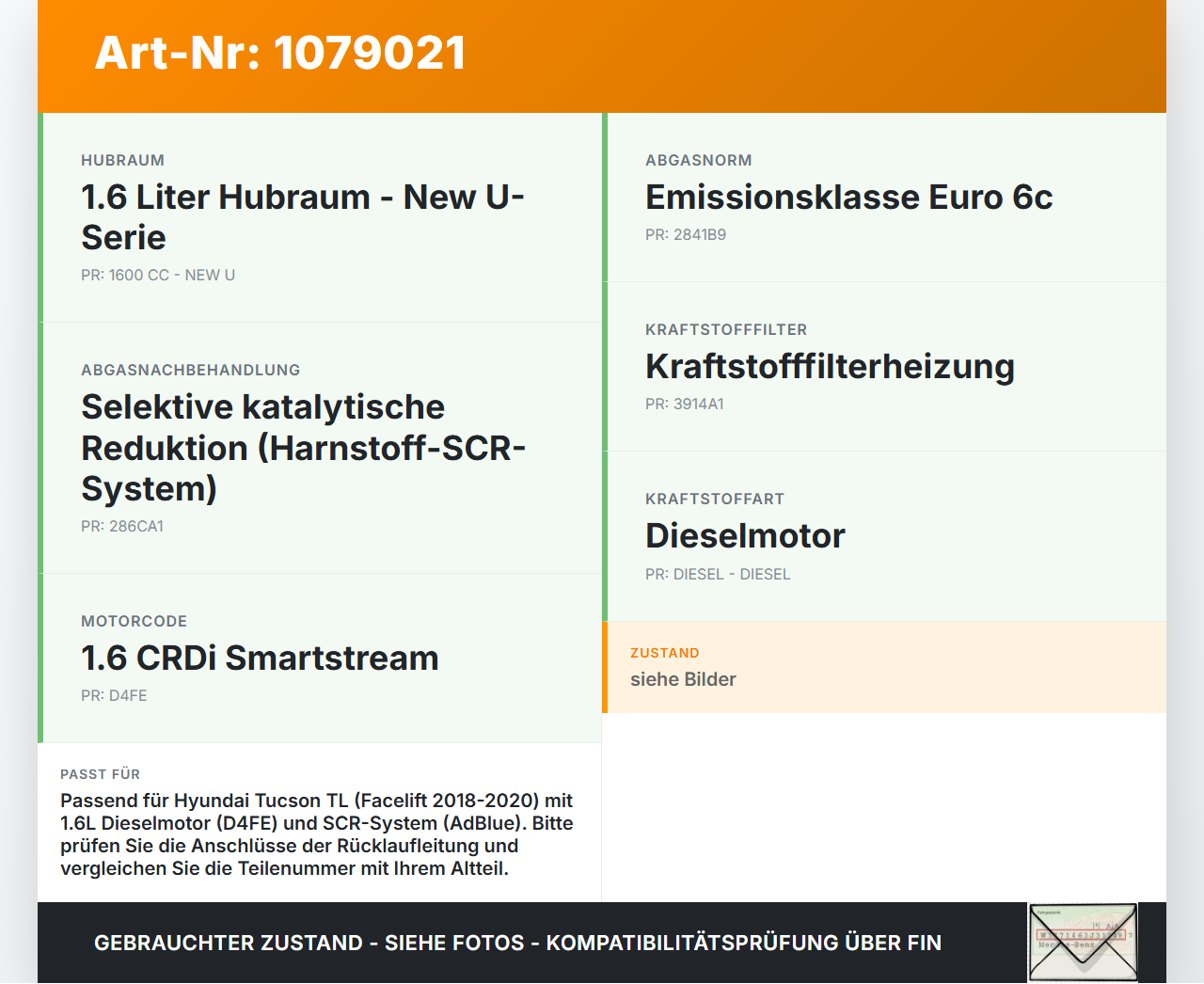 Hyundai Tucson TL 18-20 CRDi 1,6 100KW Rücklauf Leitung Kraftstoffleitung Rücklaufleitung Hyundai Tucson TL 18-20... Vorschau 3