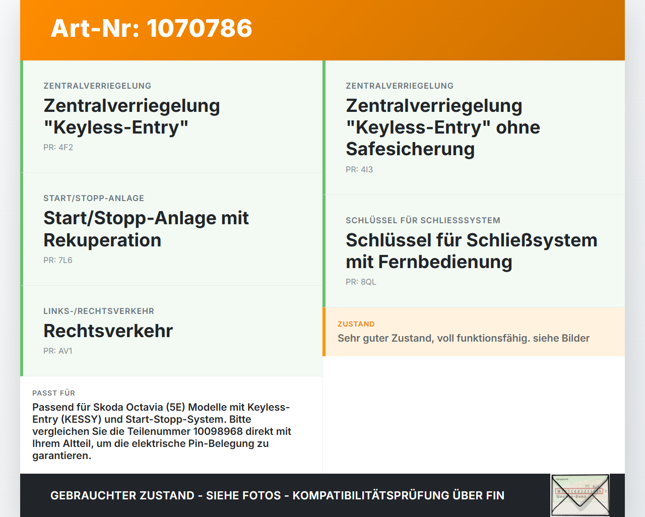 Skoda Octavia 17-20 Schalter Start Stop On Off Anlassschalter Skoda Octavia 17-20 09.11.2017 5E0905217 10098968... Vorschau 3