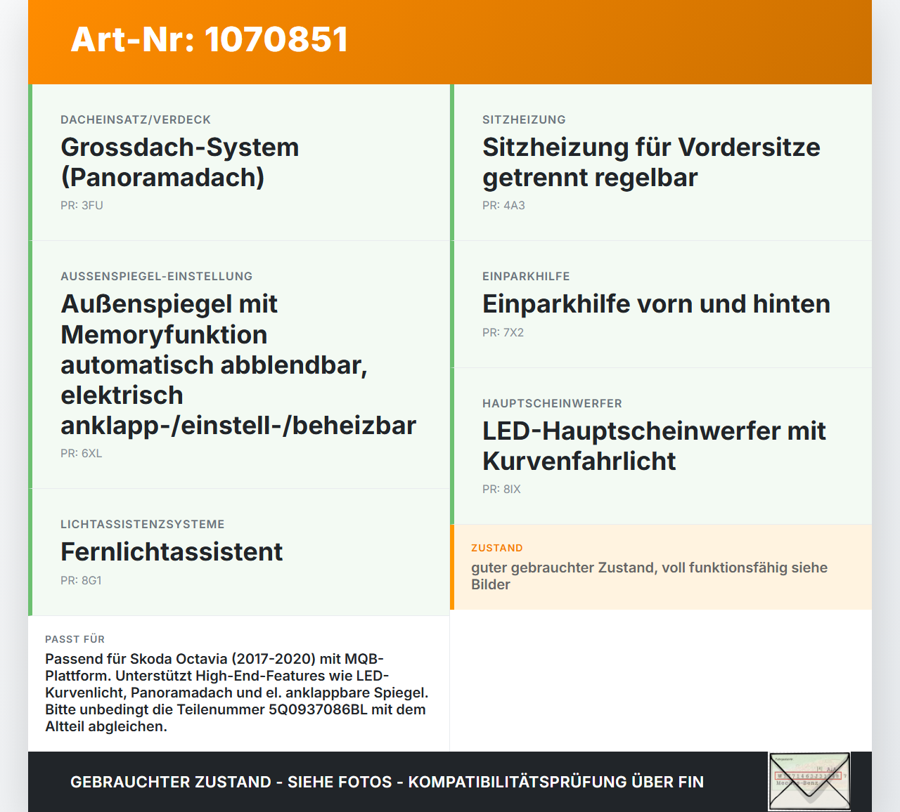 Skoda Octavia 17-20 Steuergerät SG MQB BCM Body Control Modul Skoda Octavia 17-20 09.11.2017 5Q0937086BL F005V01916... Vorschau 3