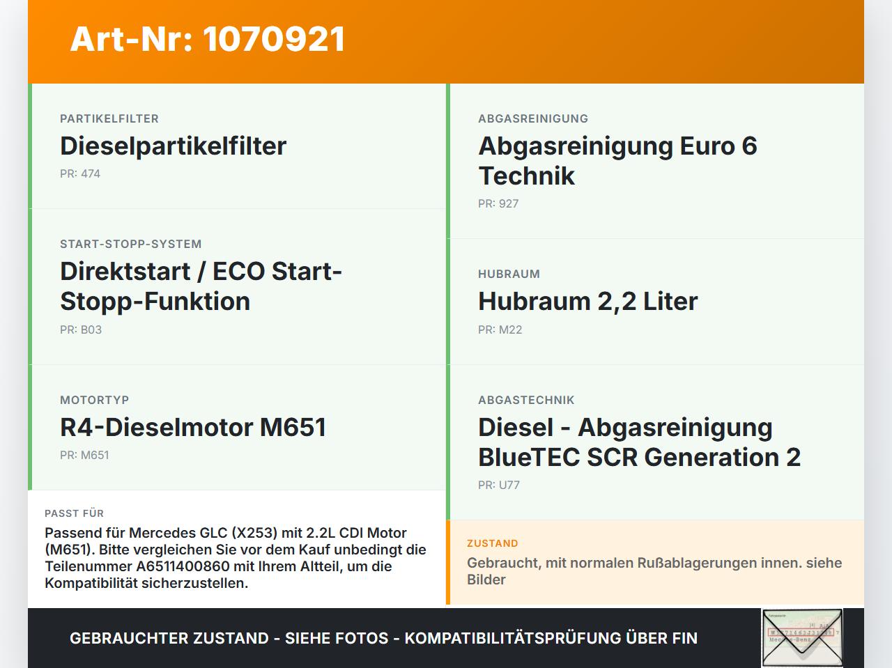 Mercedes X253 15-19 CDI 2,2 125KW 651921 Abgasrückführventil EGR AGR Ventil Mercedes X253 15-19 14.09.2015... Vorschau 3