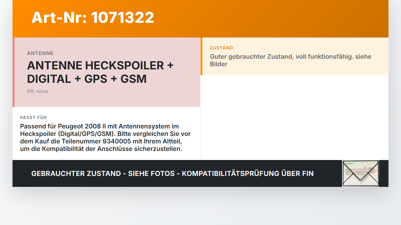 Peugeot 2008 II CMP 23-26 Antennenverstärker Weiche Antenne Peugeot 2008 II CMP 23-26 20.20.2020 9678016880-00... Vorschau 3