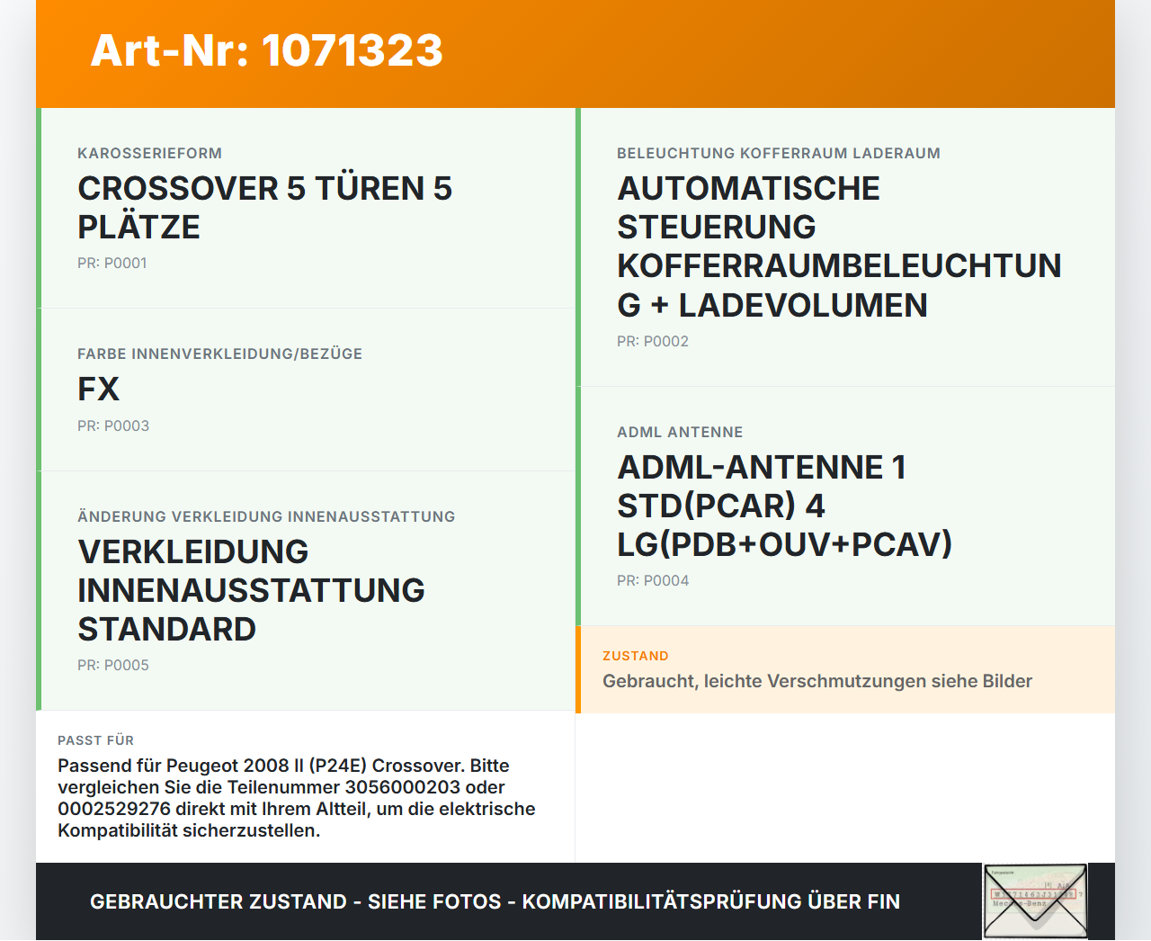 Peugeot 2008 II CMP 23-26 Schalter Taster für Heckklappe Heckklappenöffner Taster Peugeot 2008 II CMP 23-26... Vorschau 3