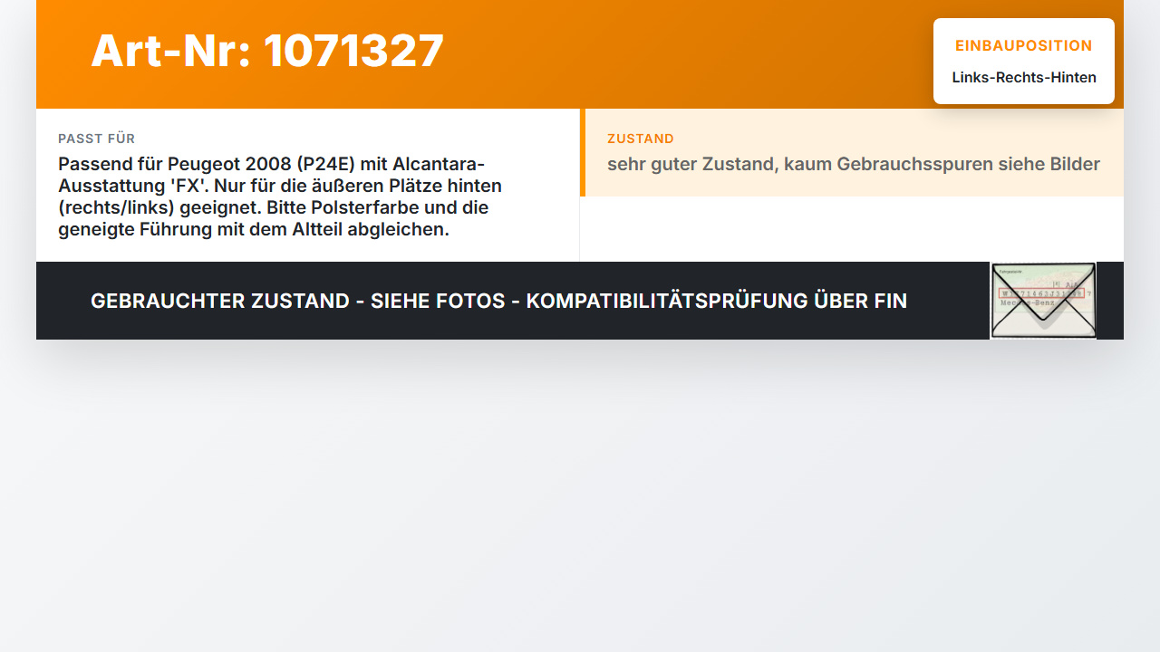 Peugeot 2008 II CMP 23-26 Kopfstütze Rechts oder Links Hinten Peugeot 2008 II CMP 23-26 20.20.2020 gebraucht Vorschau 3