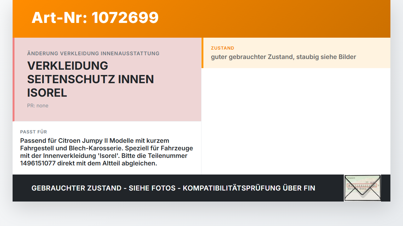 Citroen Jumpy II 07-12 Blende Innen Auflage Applikation Innenschweller Verkleidung Citroen Jumpy II 07-12... Vorschau 3