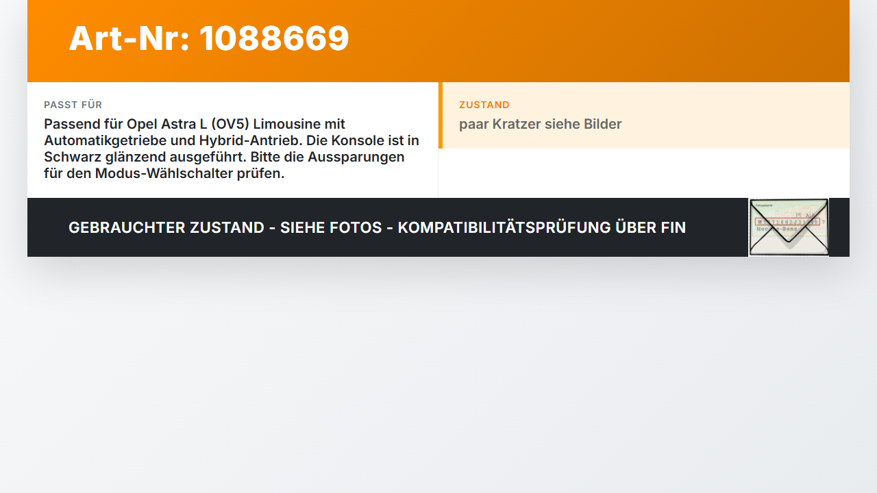 Opel Astra L 21-26 5T Becherhalter Getränkehalter Opel Astra L 21-26 27.04.2023 98413627ZD gebraucht Vorschau 3