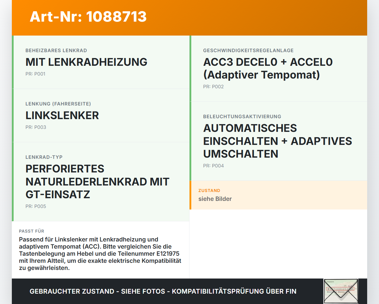 Opel Astra L 21-26 Lenkstockschalter Blinker Wischer Kombischalter Opel Astra L 21-26 27.04.2023 98477387ZD... Vorschau 3