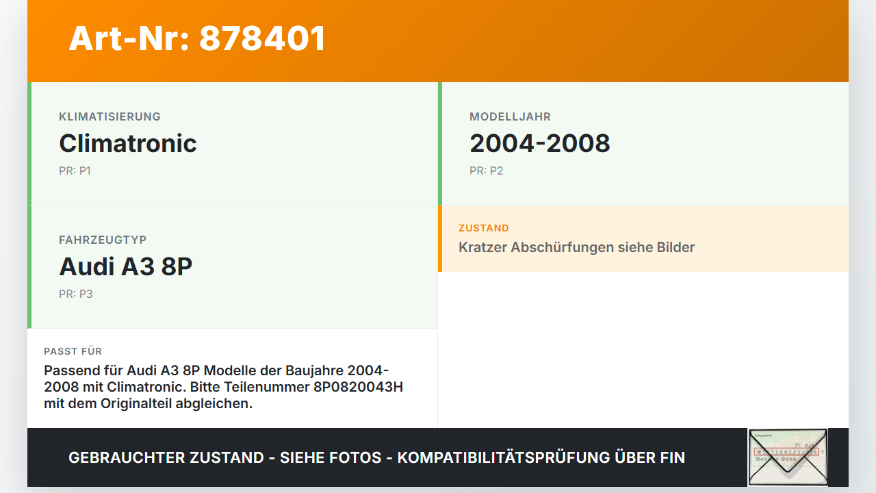 Audi A3 8P 04-08 Bedienteil Heizung Klimabedienteil mit Regler für Sitzheizung Audi A3 8P 04-08 23.11.2004... Vorschau 3