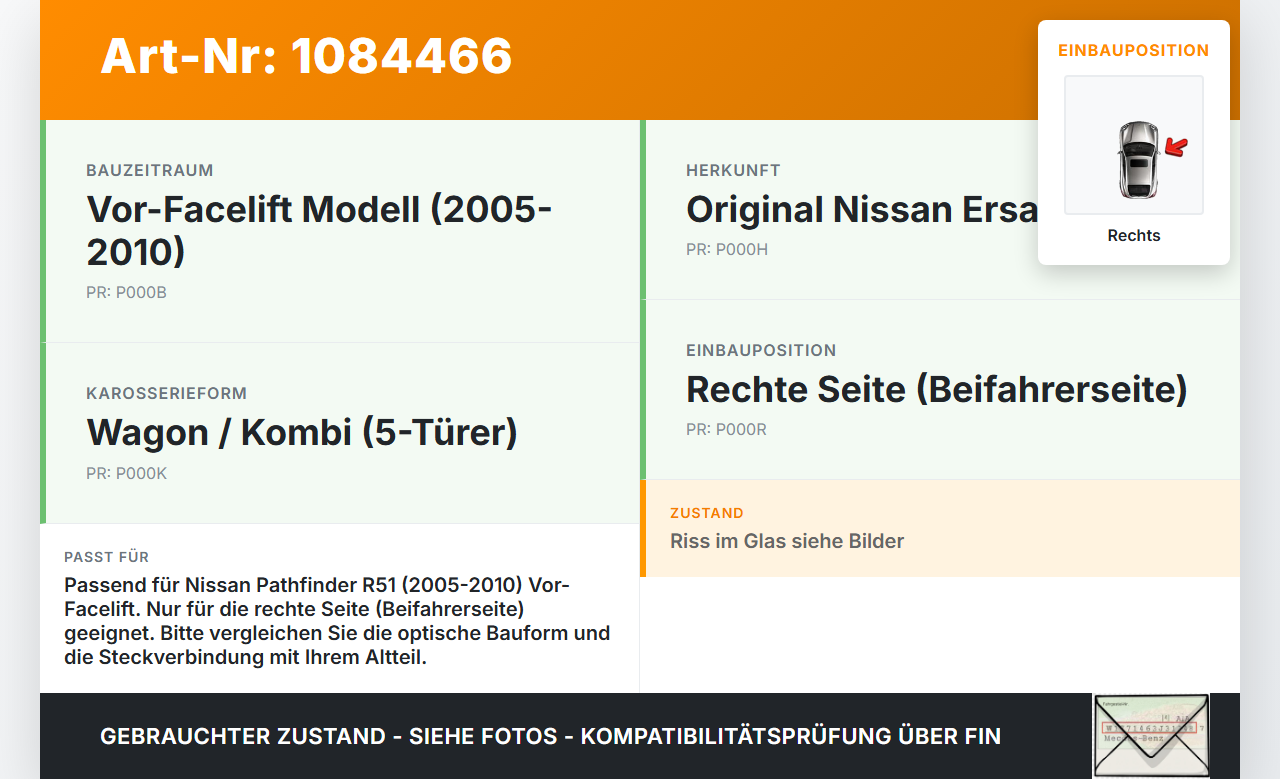 Nissan Pathfinder R51 05-10 Rückleuchte Rücklicht Heckleuchte Rechts orig Nissan Nissan Pathfinder R51 05-10... Vorschau 3