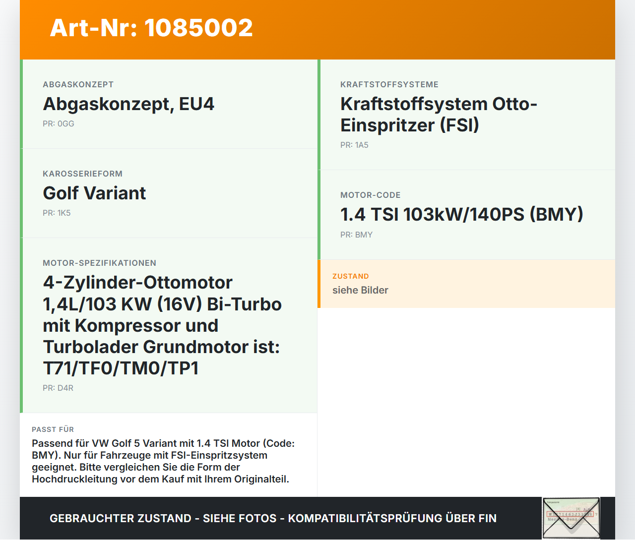 VW Golf 5 V Variant 1K5 03-09 TSI 1,4 59KW Hochdruck Leitung Kraftstoffleitung VW Golf 5 V Variant 1K5 03-09... Vorschau 3