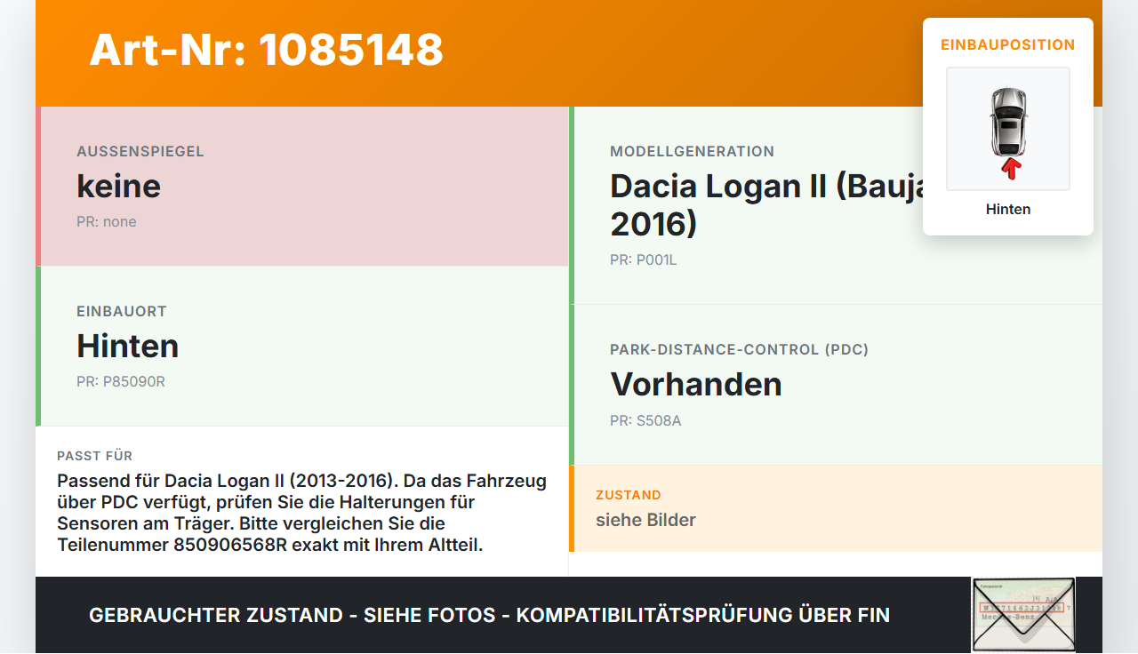 Dacia Logan 13-16 Stoßstangenträger Stoßfängerträger Querträger Träger Hinten Dacia Logan 13-16 04.02.2014... Vorschau 3