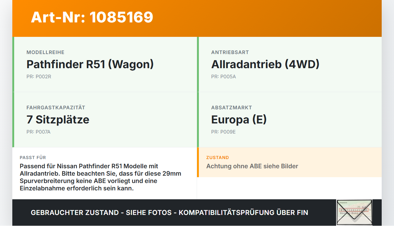 Nissan Pathfinder R51 05-10 dCi 2,5 126KW Spurverbreiterung Distanzscheiben 2x 29mm Nissan Nissan Pathfinder R51... Vorschau 3