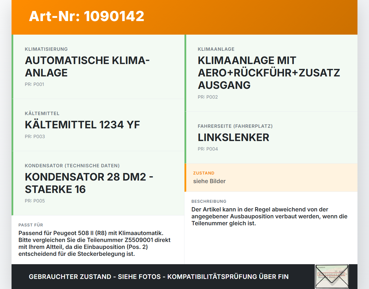 Peugeot 508 II 18-23 Luftklappenstellmotor Stellmotor pos.2 Peugeot 508 II 18-23 16.07.2019 1610496880 HAD-36004-A... Vorschau 3
