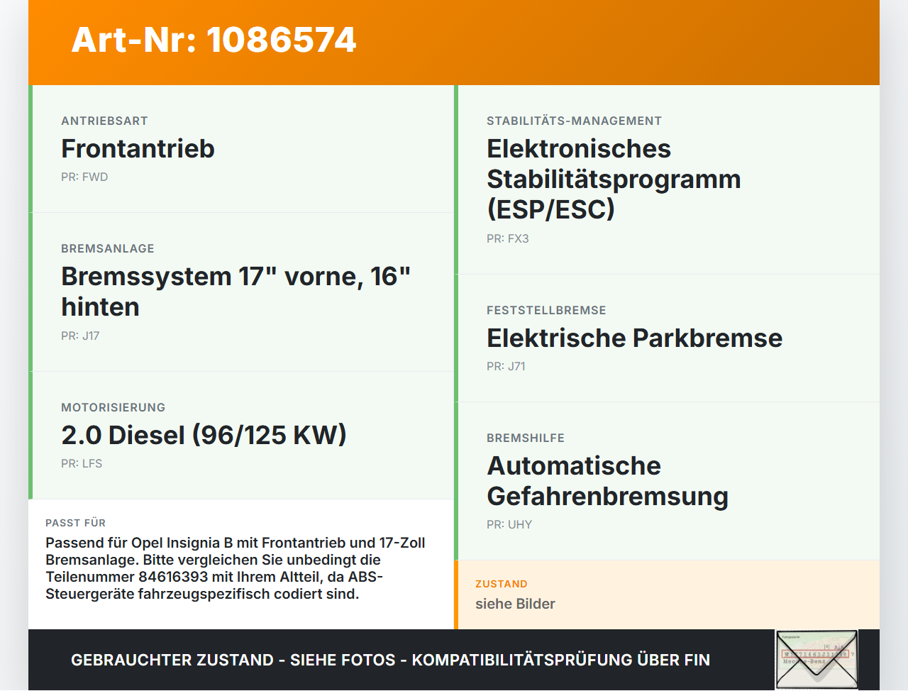 Opel Insignia B Z18 17-20 ABS Steuergerät Aggregat Hydraulikblock Opel Insignia B Z18 17-20 28.05.2019 84616393... Vorschau 3