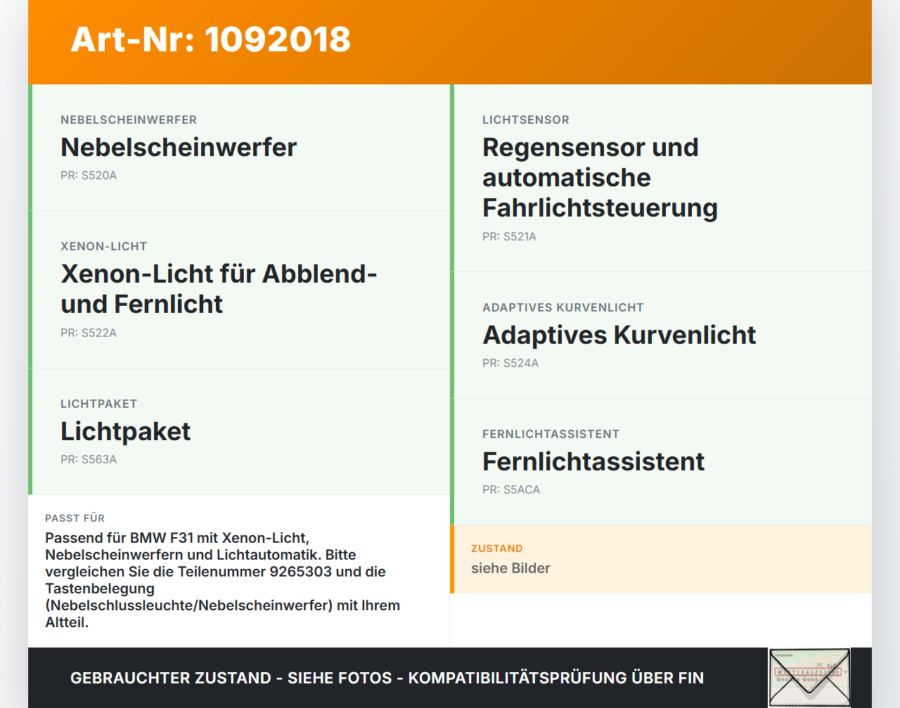 BMW 320d F31 12-15 Lichtschalter Schalter autom. Dimmer Nebelschein- Nebelschluss- BMW 320d F31 12-15 21.12.2012... Vorschau 3