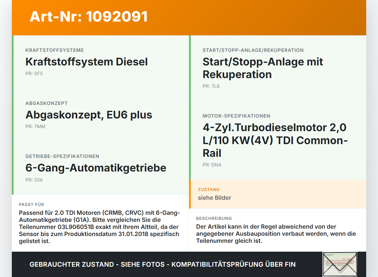 Skoda Octavia III 5E 17-20 TDI 2,0 110KW CRMB Differenzdrucksensor Abgasdrucksensor Drucksensor DPF Sensor Skoda... Vorschau 3