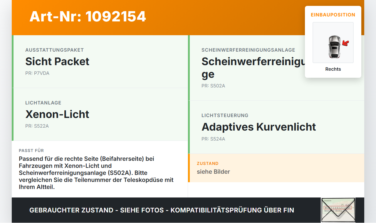 BMW 320d F31 12-15 Waschdüse Hubzylinder SRA für Scheinwerfer Rechts BMW 320d F31 12-15 21.12.2012 7275658... Vorschau 3