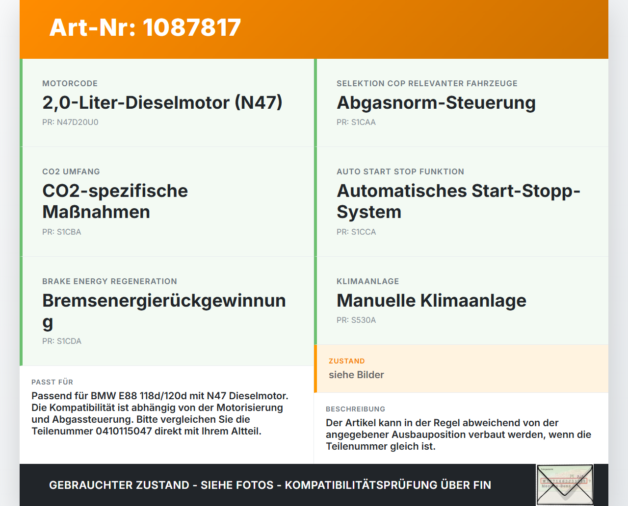 BMW E88 120d LCI 08-11 2,0d 105KW Ansaugrohr Ladeluftschlauch Luftschlauch Pos.1 BMW E88 120d LCI 08-11 11.03.2010... Vorschau 3